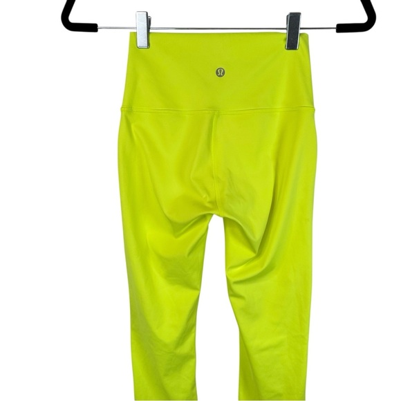 Lululemon Wunder Under Neon Yellow Luxtreme Tight 25" High Rise Size 2 - Picture 6 of 10